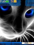 Download mobile theme Blue eyes kitty