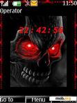 Download mobile theme skull clock