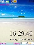 Download mobile theme Beach Clock