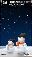 Download mobile theme christmas snowman