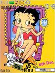 Download mobile theme Betty Boop Clock