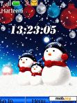 Download mobile theme Snowmen Swf