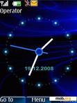 Download mobile theme Blue Rays Clock