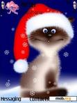 Download mobile theme christmas cat