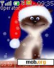 Download mobile theme christmas cat