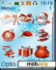 Download mobile theme Christmas snowflakes