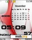 Download mobile theme nokia red calender