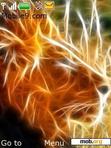 Download mobile theme Lion Fire