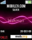 Download mobile theme Walkman neon red