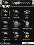 Download mobile theme 3D Black Smiley