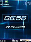 Download mobile theme Clock,date,blue,anim