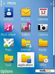 Download mobile theme Ovi Blue With Changed Icons