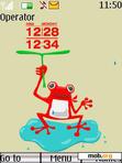 Скачать тему Funny Frog clock