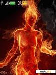 Download mobile theme Lady On Fire Animated