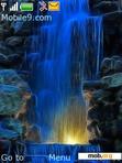 Download mobile theme blue Waterfall