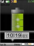 Скачать тему Battery Flipclock