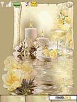 Download mobile theme candles and flowers