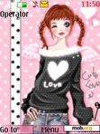 Download mobile theme cute love