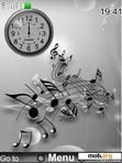 Download mobile theme Swf Music Clock