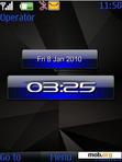 Download mobile theme Blue Neon Clock