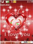 Download mobile theme Flash Love Clock