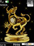 Download mobile theme Gold taurus, animat