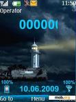 Download mobile theme light house clock