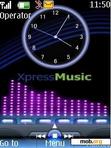 Скачать тему music player clock