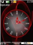 Download mobile theme red dual clock