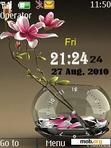 Download mobile theme Flower Dual Clock