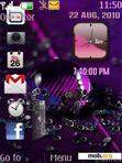 Download mobile theme purple drop clock