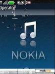 Download mobile theme Nokia Music Clock