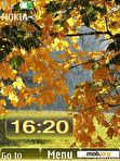 Скачать тему autumn clock anim