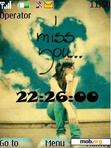 Download mobile theme miss u clock