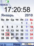 Download mobile theme Clock, calendar rus