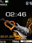 Download mobile theme clock guitar animated