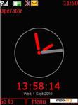 Скачать тему red music clock