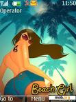 Download mobile theme Beach girl