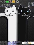 Download mobile theme black & white cats