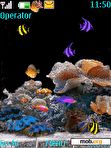 Download mobile theme animated fish clock