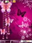 Download mobile theme animated pink buttefly