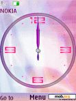 Download mobile theme Analog clock, animat