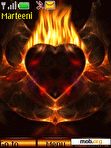 Download mobile theme Flaming Heart