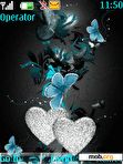 Download mobile theme silver hearts