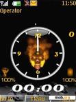 Download mobile theme fire clock