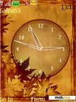 Download mobile theme Autumn clock