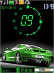 Download mobile theme animated green car