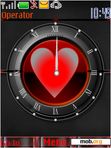 Скачать тему heart clock swf