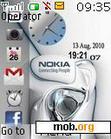 Download mobile theme Nokia Dual Clock