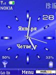 Download mobile theme clock blue analog animated ru